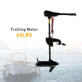 Moteur électrique de pêche à 60 lb de poussée pour bateaux, utilisable en eau douce et en eau salée