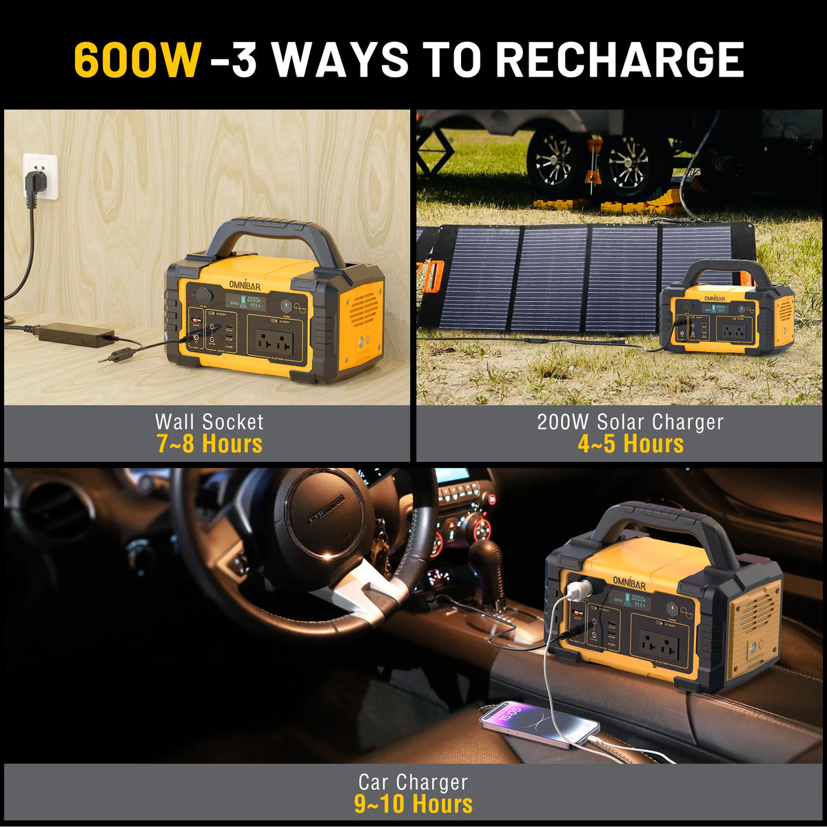 Station d’énergie portable Mondawe 1 000 W, générateur solaire 1 024 Wh avec prise CA pour la maison, le camping et les urgences