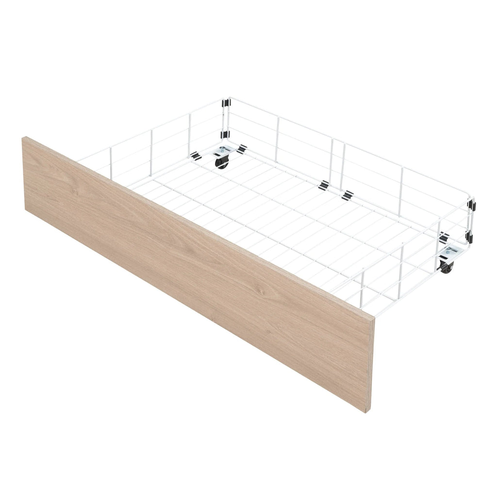Lit superposé triple Bellemave avec escalier, lit superposé en métal avec lit double au-dessus et deux lits simples en dessous, tiroirs de rangement, robuste, pour 3 enfants, adolescents, garçons et filles (blanc)