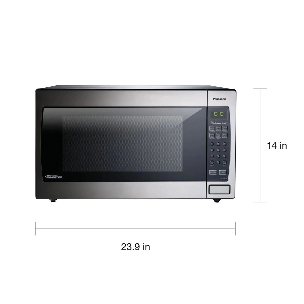 Panasonic 2,2 pi³ 1250 W Micro-ondes de comptoir avec technologie Inverter, Acier inoxydable NN-SN95HS