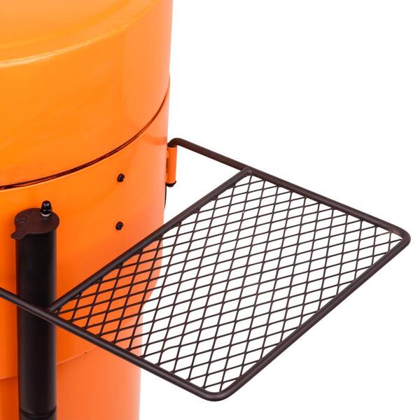 Fumoir et barbecue à tambour Bronco Pro Charcoal orange avec 366 po² d’espace de cuisson