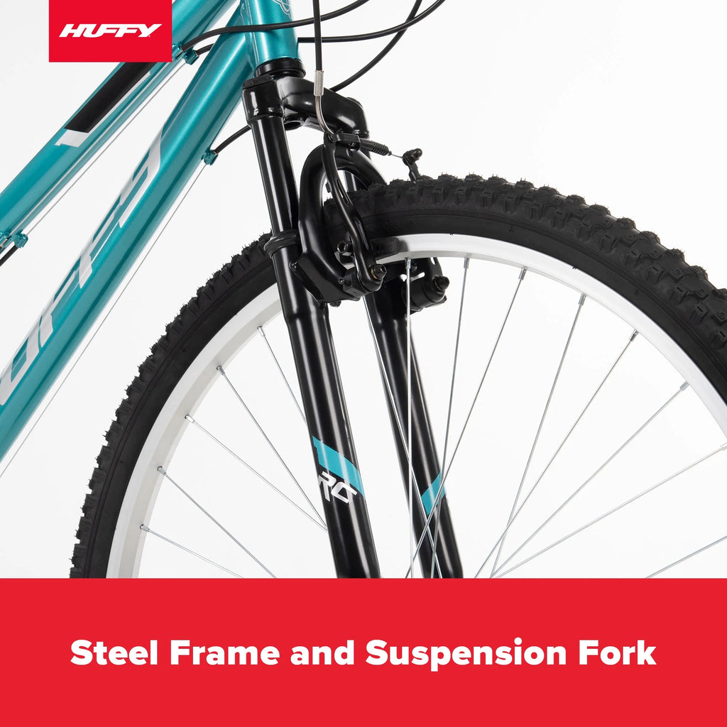 Vélo tout-terrain Huffy 29 Rock Creek, pour cyclistes de 1,52 m et plus, Bleu, Adulte, Femme