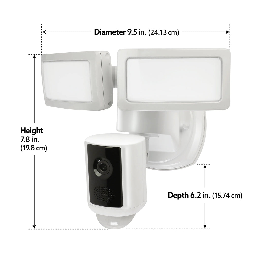 Projecteur de sécurité intelligent à LED Feit Electric 270 degrés, 39 W, avec caméra, lumière du jour, 10 têtes doubles réglables, à intensité variable